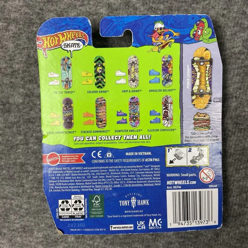 Tony Hawk Hot Wheeles Skate Power Chomp Shoes Fingerboard